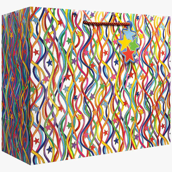 Celebration Streamers Jumbo Gift, 17.5" w x 14" h x 7" d, 60 pack