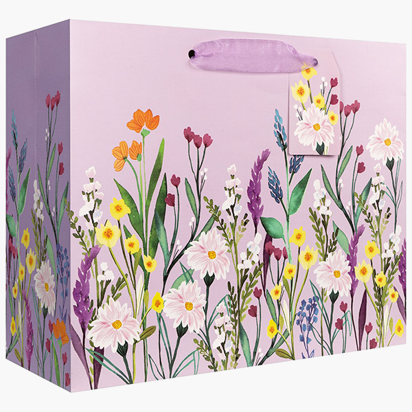 Secret Garden Large Gift Bags, 12.5" w x 10" h x 5" d, 60 pack