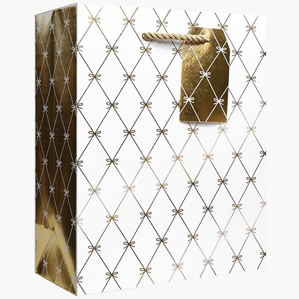 Beautiful Bows Medium Gift Bags, 8" w x 10" h x 4" d, 60 pack