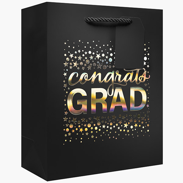 Congrats Grad Medium Gift Bags, 8" w x 10" h x 4" d, 60 pack