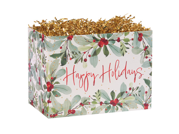 Holiday Berries Basket Box, Small 6.75x4x5", 6 Pack