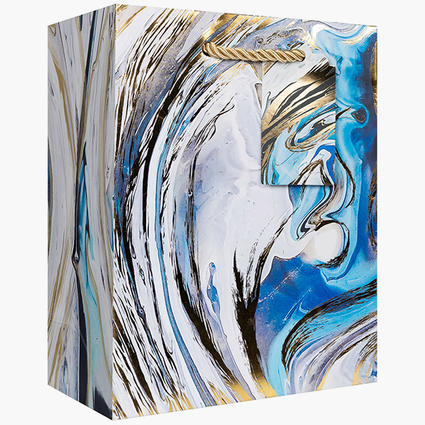 Marbleized Magic Small Gift Bags, 6" w x 7.5" h x 3" d, 60 pack