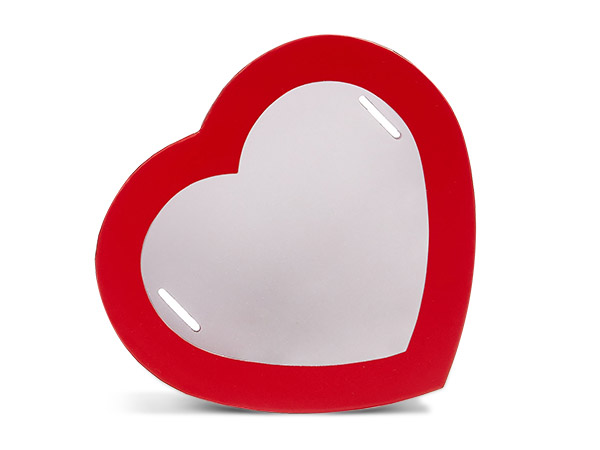 Red Heart Box with Window, Small 6.75x6x2.5", 3 Pack