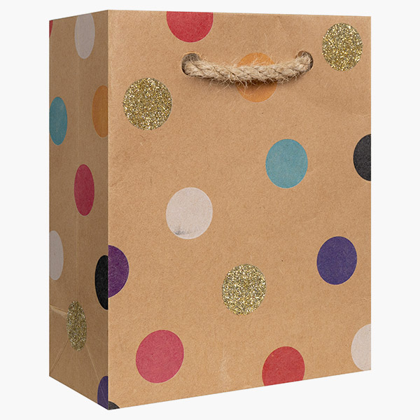 Party Dot Tiny Gift Bags, 4" w x 5" h x 2" d, 60 pack