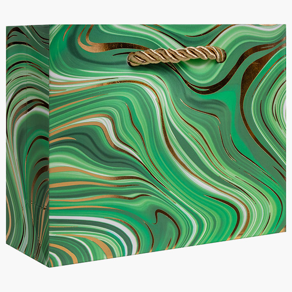 Marbleized Green Tiny Gift Bags, 5" w x 4" h x 2" d, 60 pack
