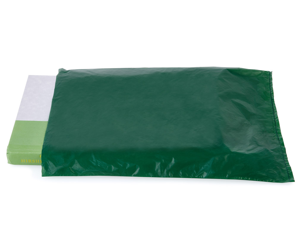 16 x 4 x 24 Dark Green Satin High Density Plastic Bags - 0.75 Mil