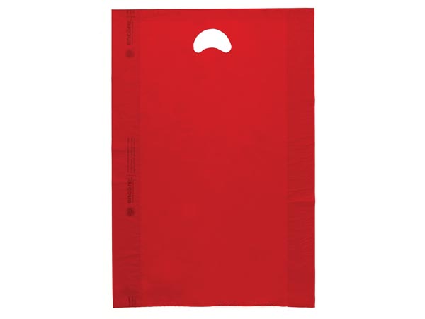 Red Hi-D Bags 16x4x24" Plastic w/ Handles .75 mil