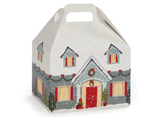 Home for the Holidays Gable Box, 8.5x4.75x5.5", 6 Pack