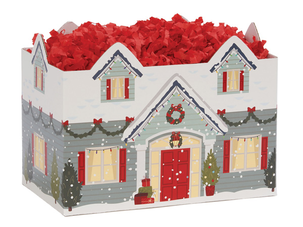 Home for the Holidays Basket Box, Large 10.25x6x7.5", 6 Pack