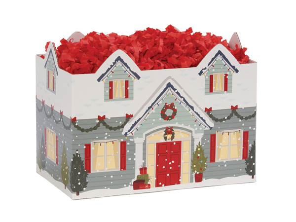 Home for the Holidays Basket Box, Small 6.75x4x5", 6 Pack