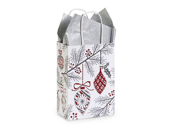 Heirloom Ornaments Paper Shopping Bag, Rose 5.5x3.25x8.5", 250 Pack