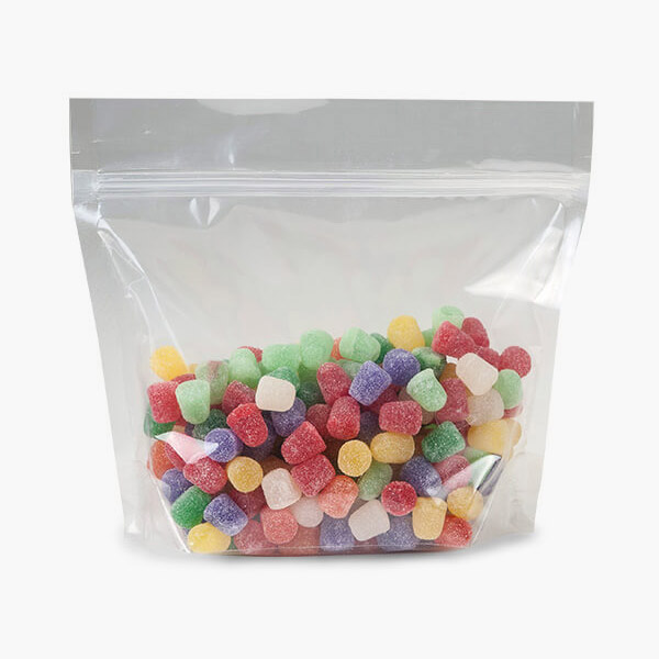 8.5x6.5x2.5" Stand Up Zipper Top 2.5 mil Clear bags
