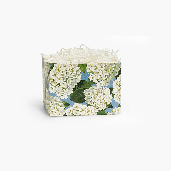 Hydrangea Blossoms Small Basket Box