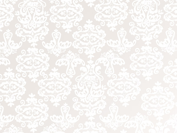Pearl Damask Wrapping Paper, 30"x833', Full Ream Roll