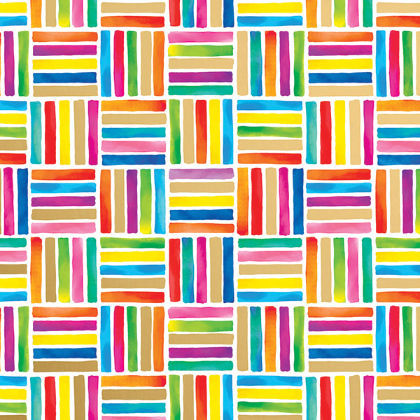 Colorful Lines Wrapping Paper, 30"x833', Full Ream Roll