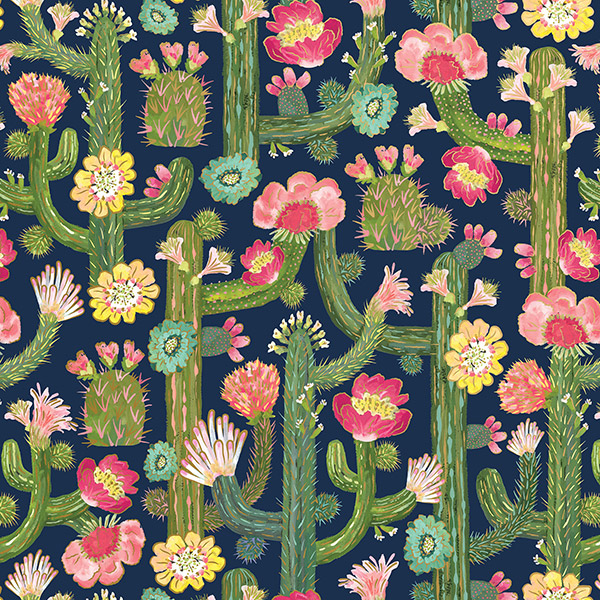 Cactus Blooms Wrapping Paper, 24"x833', Full Ream Roll