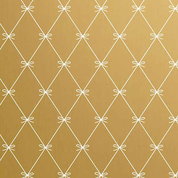 Beautiful Bows Gold Gift Wrap, 24"x208', Quarter Ream Roll