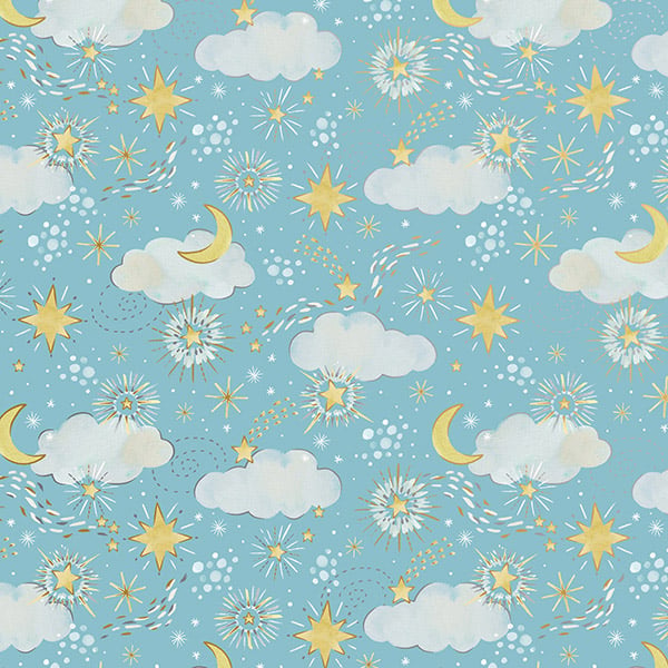 Twinkle Stars Wrapping Paper, 24"x417', Half Ream Roll