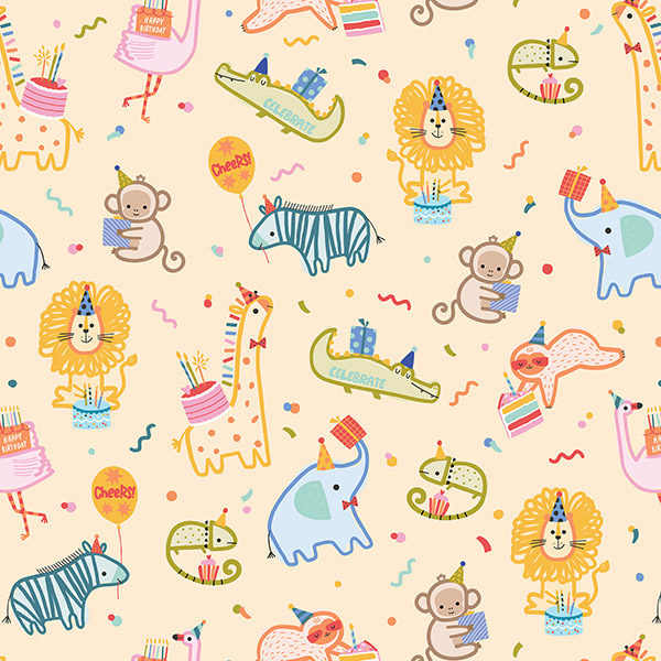 Safari Party Wrapping Paper, 24"x833', Full Ream Roll