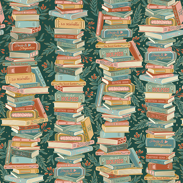 By the Book Wrapping Paper, 24"x208', Quarter Ream Roll