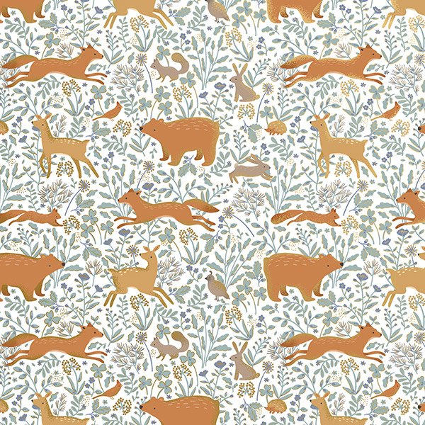 Woodland Animals Wrapping Paper, 30"x833', Full Ream Roll