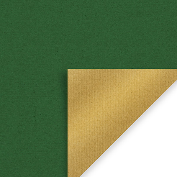 Hunter & Gold Kraft Reversible Gift Wrap, 24"x833', Full Ream Roll