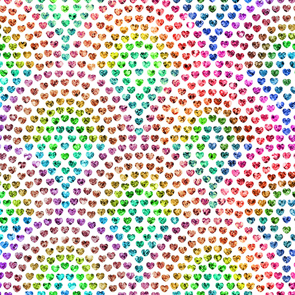 Sweetheart Rainbow Wrapping Paper, 24"x833', Full Ream Roll