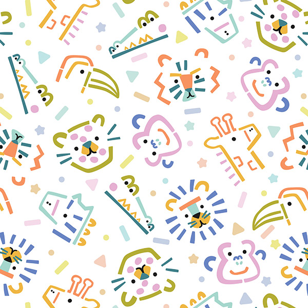 Jungle Dreams Wrapping Paper, 30"x208', Quarter Ream Roll