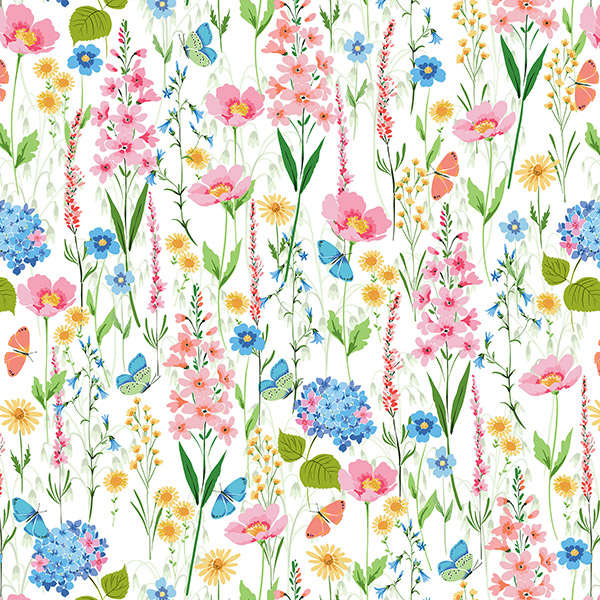 Botanicals Wrapping Paper, 24"x208', Quarter Ream Roll