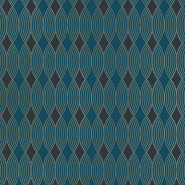 Gilded Geo Wrapping Paper, 30"x208', Quarter Ream Roll