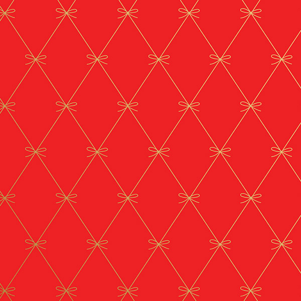 Beautiful Bows Red Gift Wrap, 30"x208', Quarter Ream Roll