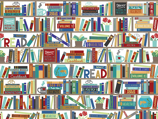 Books Wrapping Paper, 24"x833', Full Ream Roll
