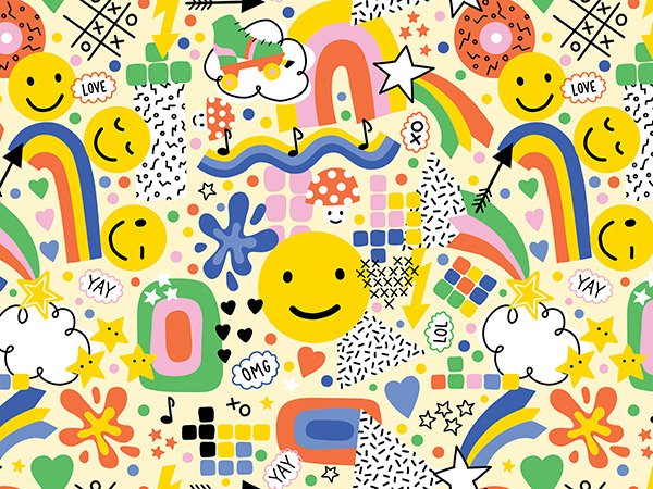 Happy Party Wrapping Paper, 30"x417', Half Ream Roll