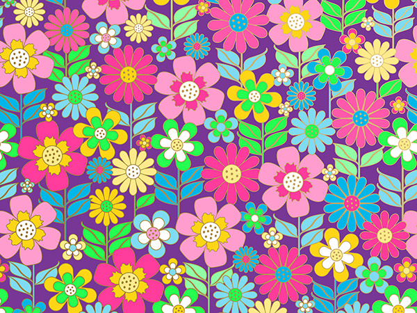 Dazzling Daisies Gift Wrap, 24"x833', Full Ream Roll