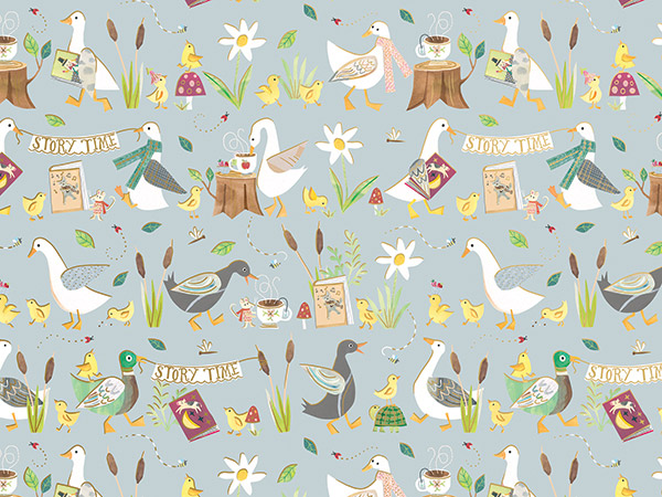Story Time Wrapping Paper, 24"x417', Half Ream Roll