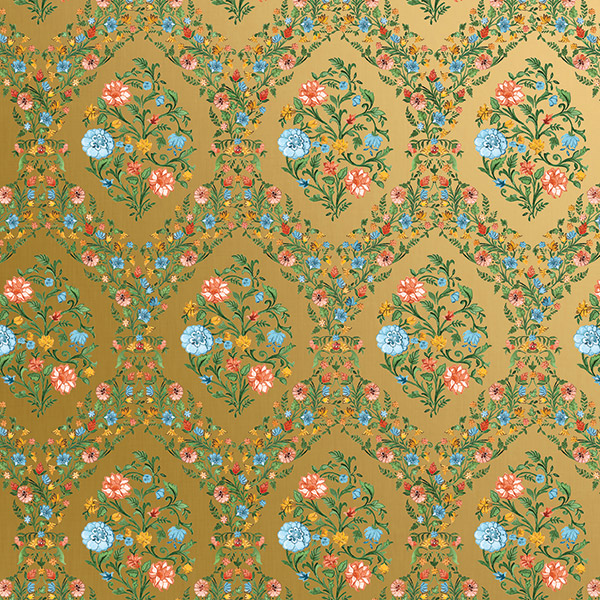 Floral Damask Wrapping Paper, 30"x833', Full Ream Roll