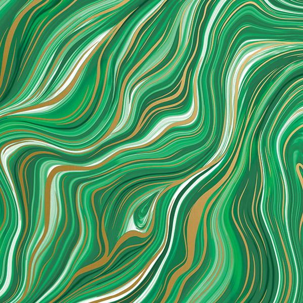Marbleized Green Wrapping Paper, 24"x208', Quarter Ream Roll