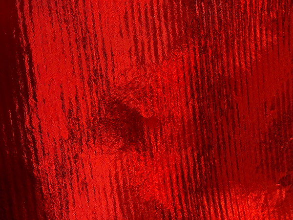 Red Kraft Ribbed Foil Gift Wrap, 30"x208', Quarter Ream Roll