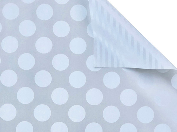Pearl Dots & Stripe Reversible Gift Wrap, 24"x833', Full Ream Roll