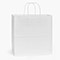 White Kraft Paper Shopping Bags, Joey 10x5x10", 100 Pack-thumbnail