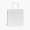 White Kraft Paper Shopping Bags, Junior 8x5x8", 100 Pack-thumbnail