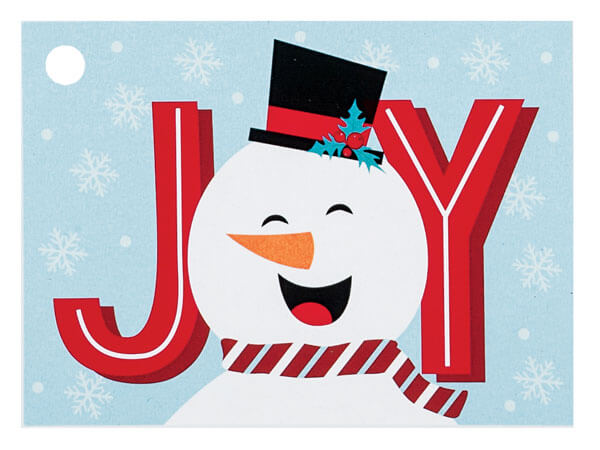 Joyful Snowman Theme Gift Card, 3.75x2.75", 6 Pack