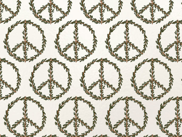 Peace Wrapping Paper, 24"x417', Half Ream Roll