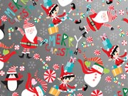 Snow Joy Wrapping Paper, 30"x417', Half Ream Roll-thumbnail