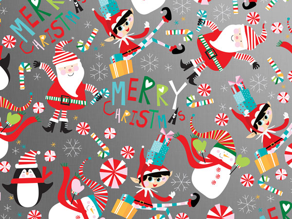 Snow Joy Wrapping Paper, 30"x417', Half Ream Roll