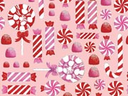 Candy Christmas Wrapping Paper, 30"x208', Quarter Ream Roll-thumbnail