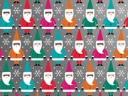 Bright Santa Wrapping Paper, 30"x833', Full Ream Roll-thumbnail