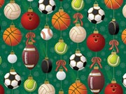 Sports Ornaments Gift Wrap, 30"x208', Quarter Ream Roll-thumbnail