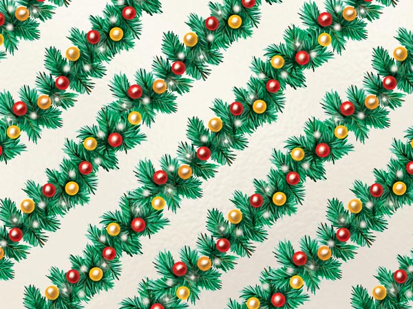 Garlands Wrapping Paper, 30"x417', Half Ream Roll