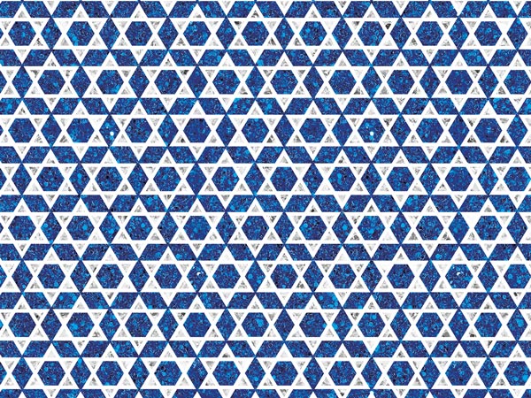 Star of David Wrapping Paper, 30"x417', Half Ream Roll
